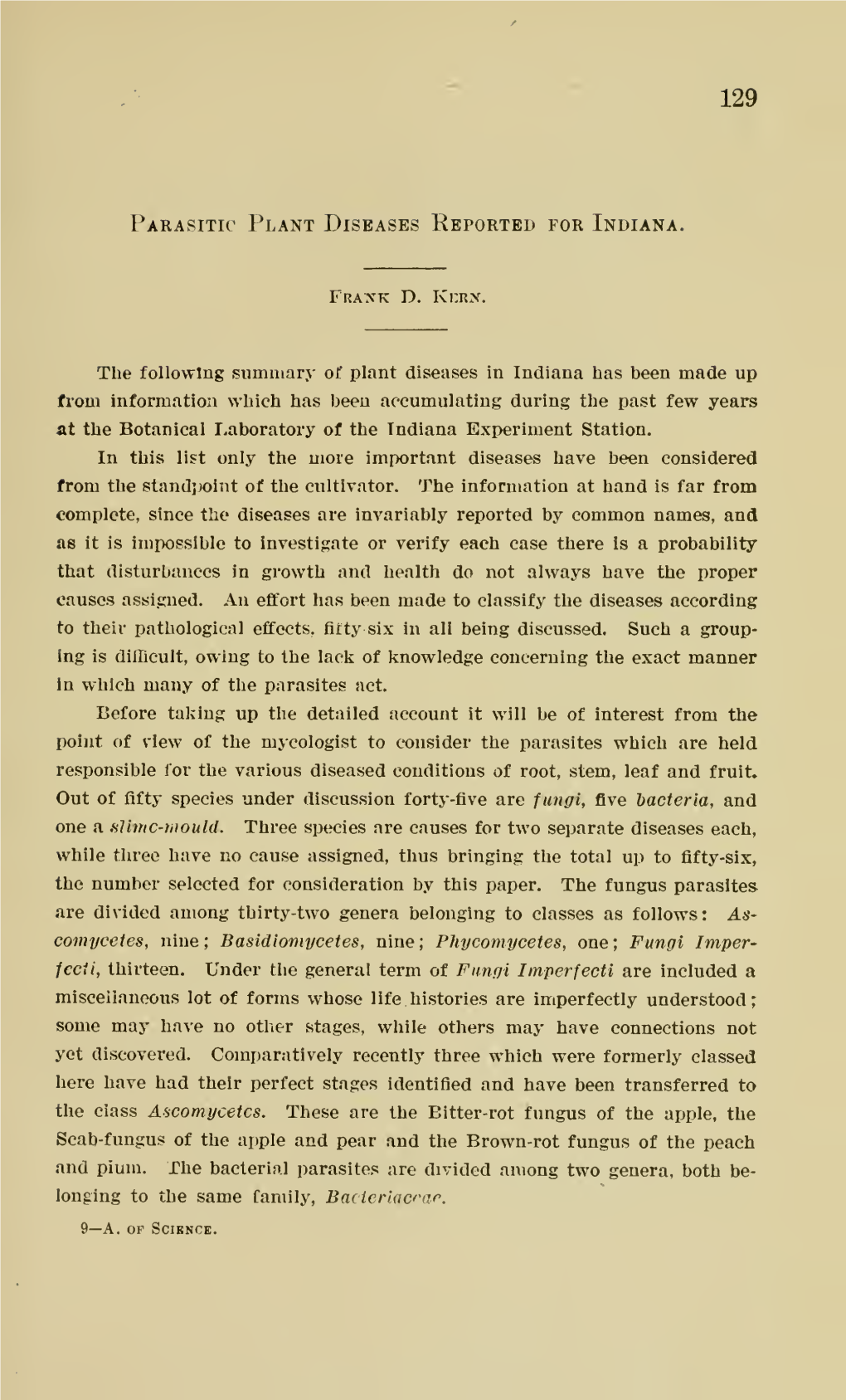 Proceedings of the Indiana Academy Of