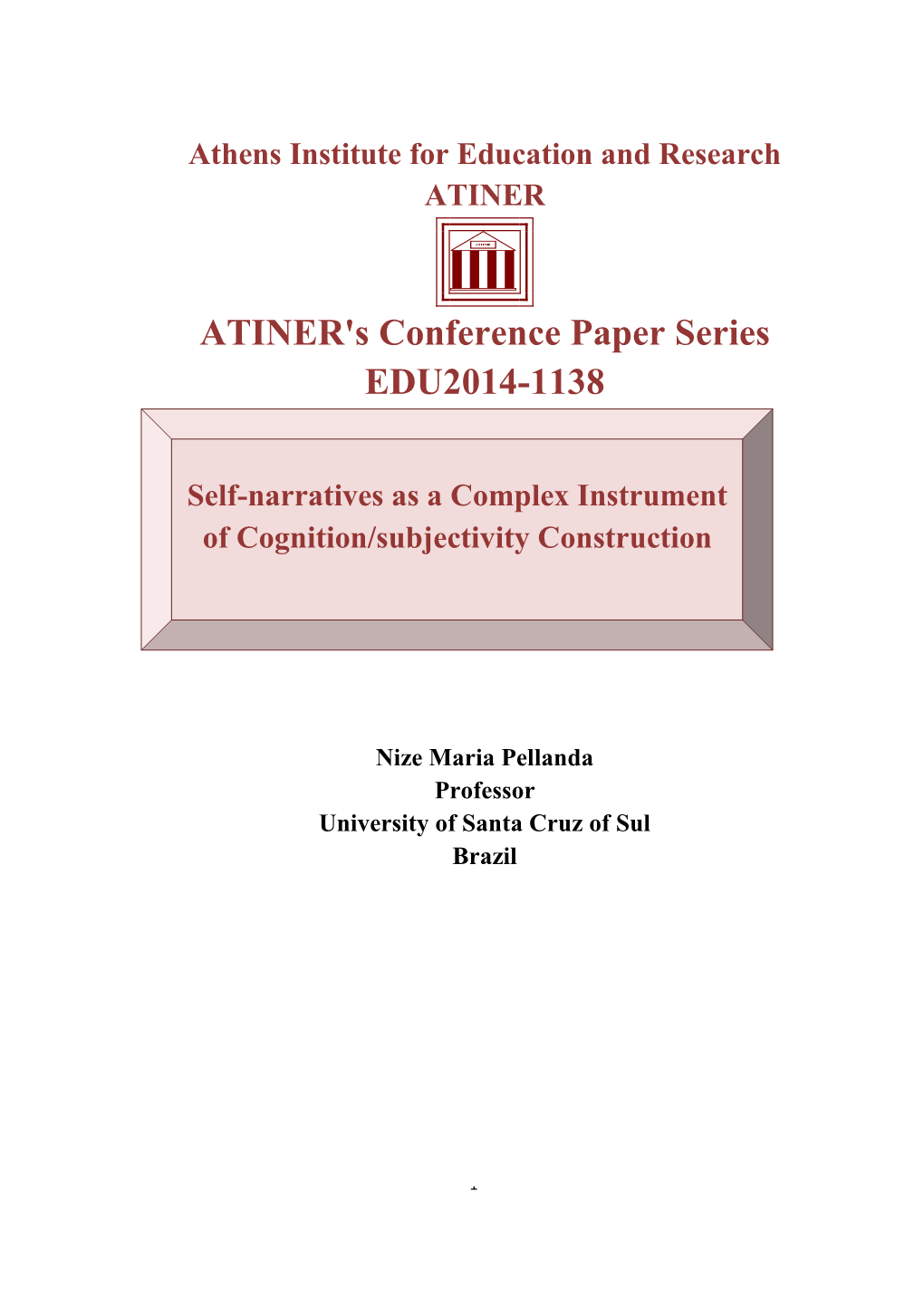 ATINER's Conference Paper Series EDU2014-1138