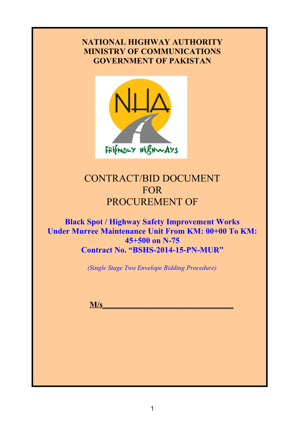 Standard Form of Bidding Documents for Procurement of Civil Works s4