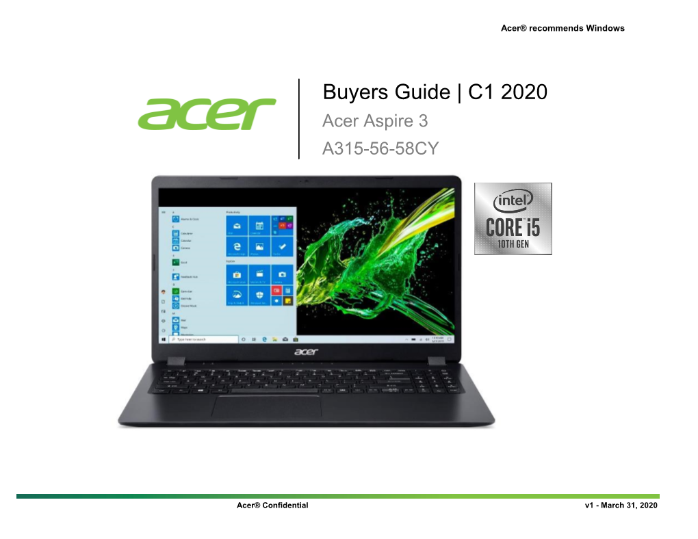 Acer Desktops (US Roadmap)