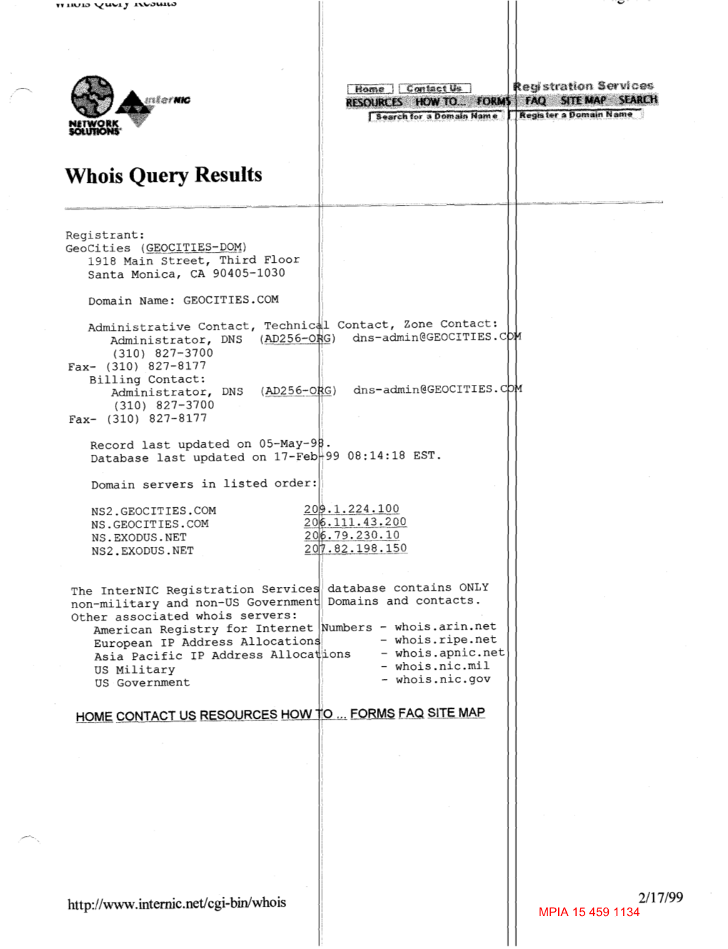 Police File Email Whois Inquiry