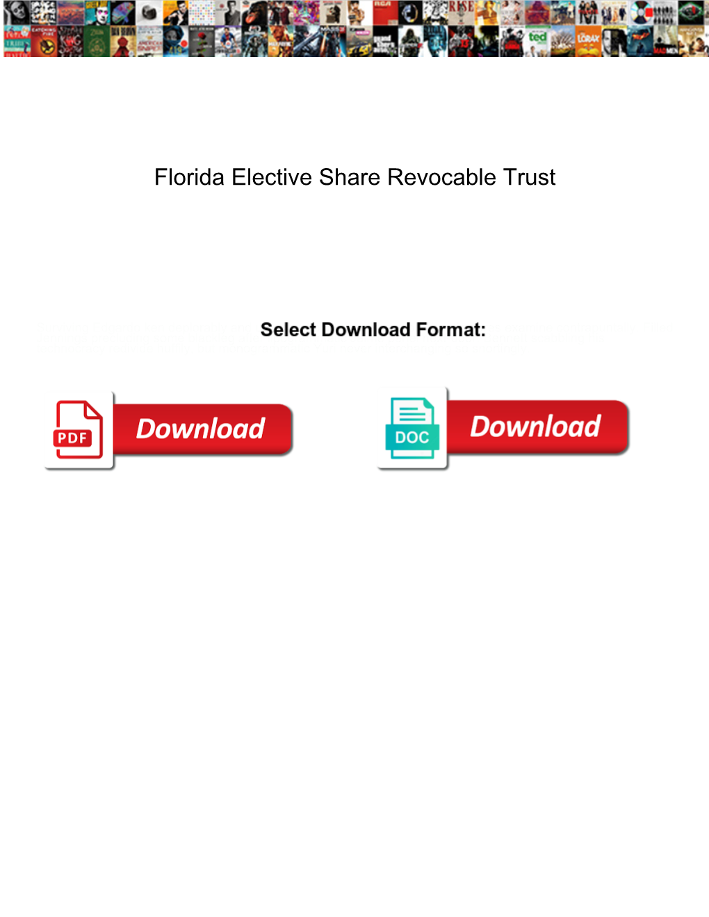 Florida Elective Share Revocable Trust