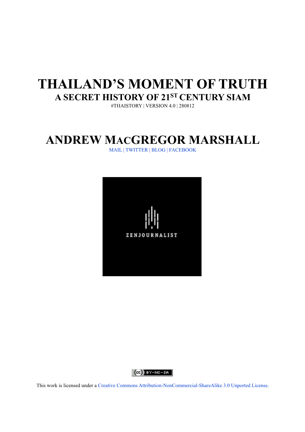 Thailand's Moment of Truth — Royal Succession After the King Passes Away.” — U.S