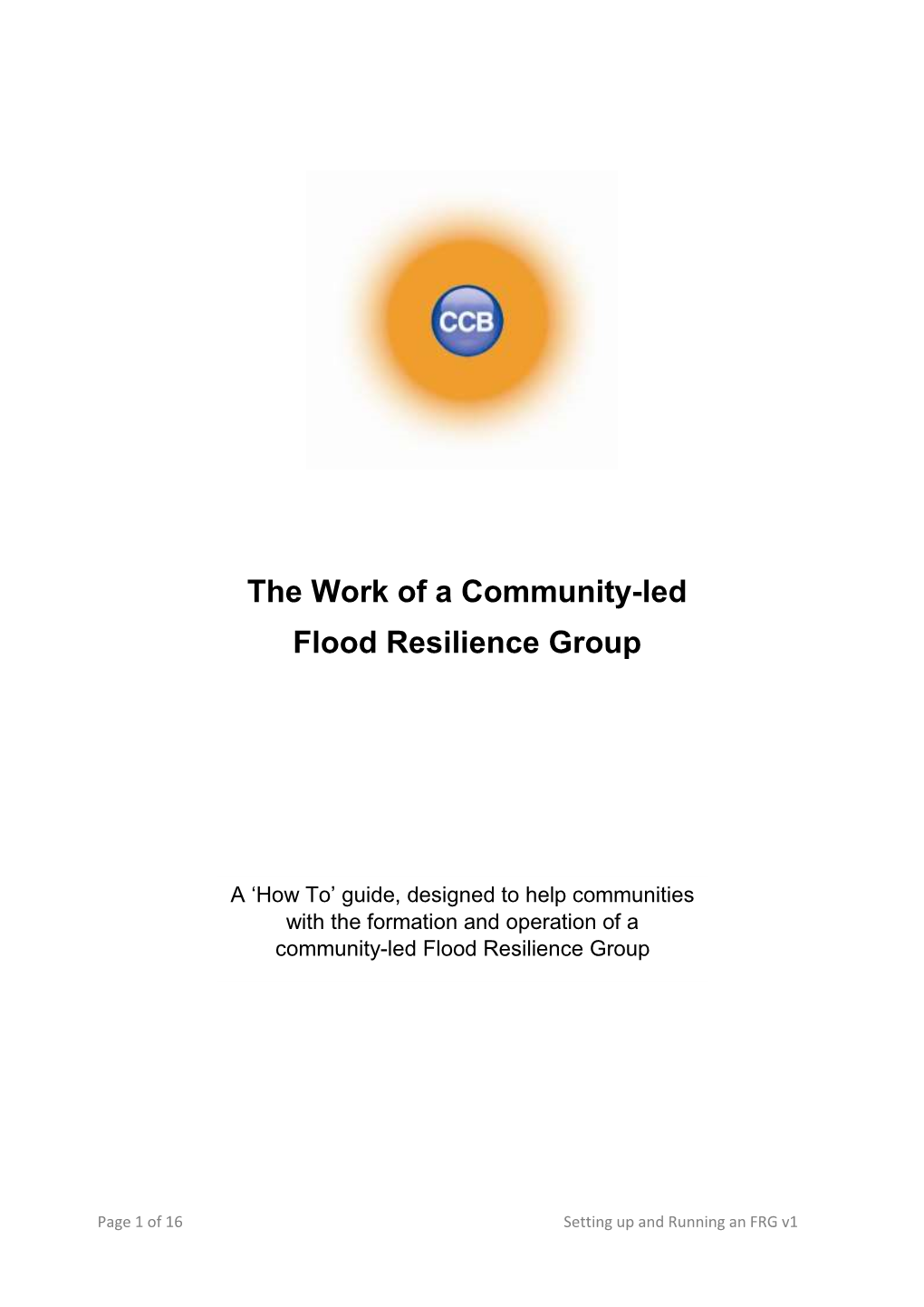 The Work of a Community-Led Flood Resilience Group