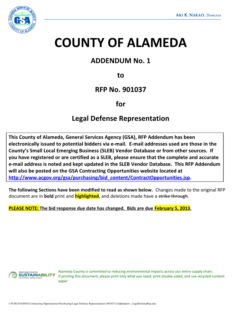 County of Alameda, General Services Agency Purchasing s4