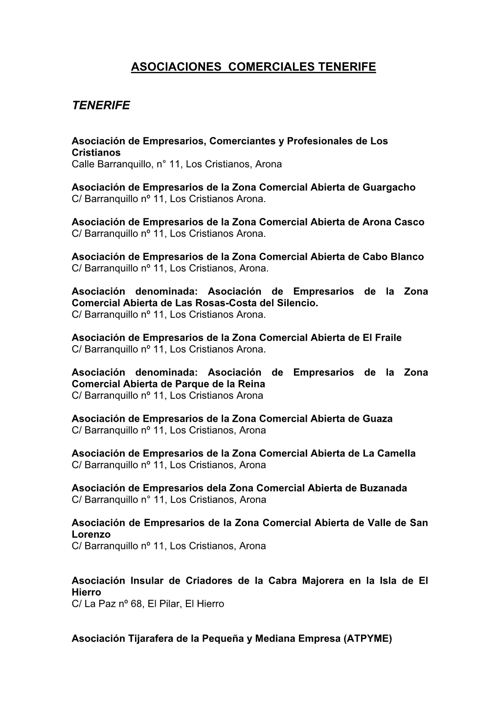 Asociaciones Empresariales