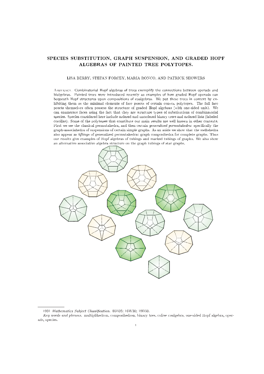 Species Substitution, Graph Suspension, and Graded Hopf Algebras of Painted Tree Polytopes