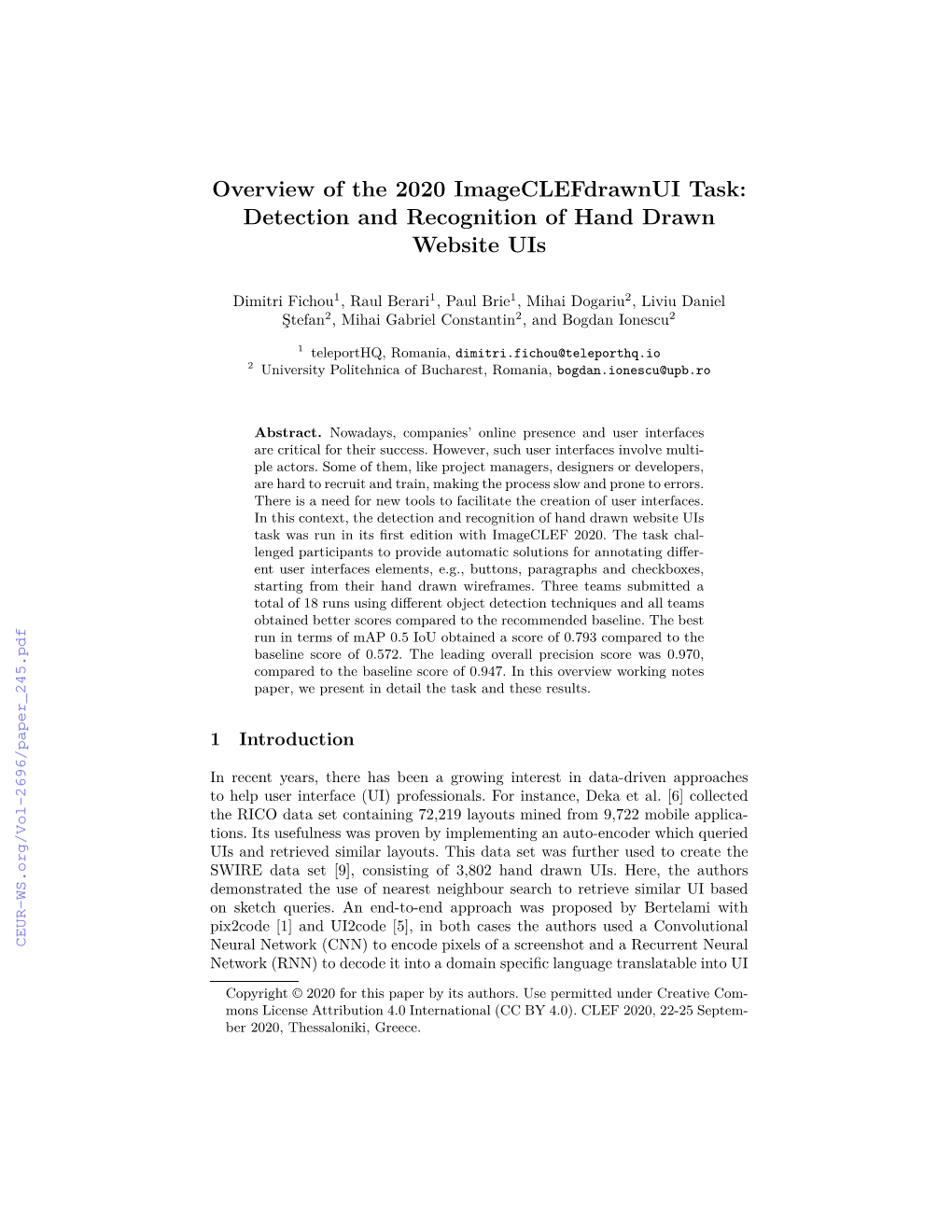 Detection and Recognition of Hand Drawn Website Uis