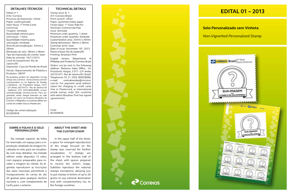 Edital 01 – 2013