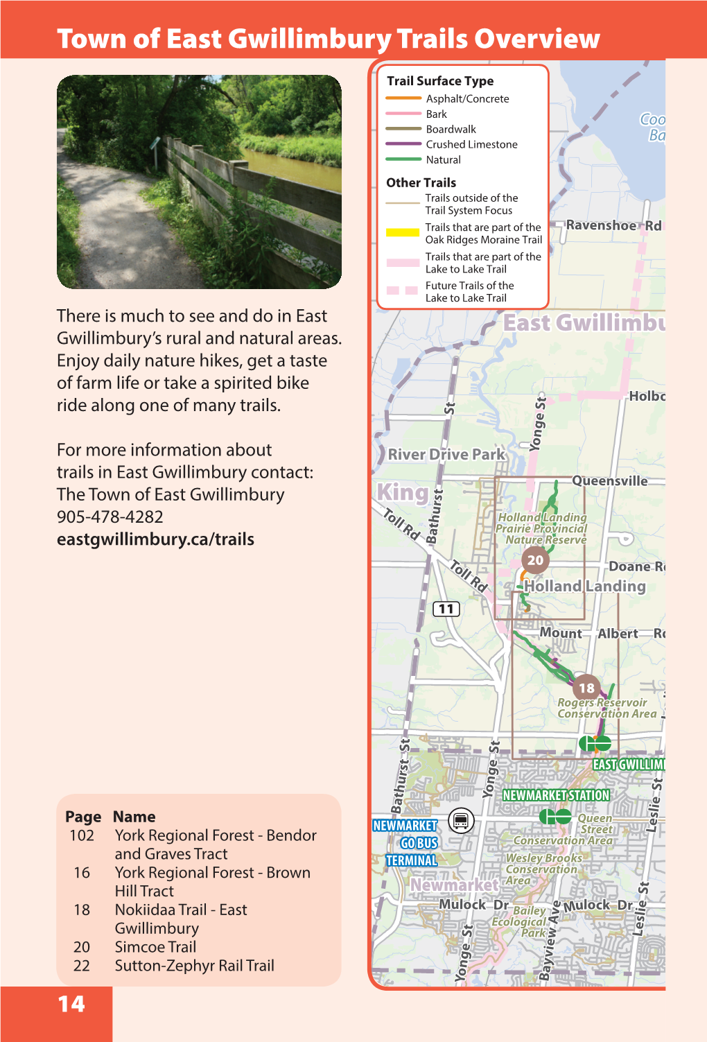 Town of East Gwillimbury Trails Overview Pollock Rd Baldwin D D