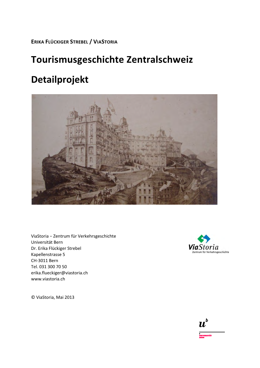 Tourismusgeschichte Zentralschweiz Detailprojekt