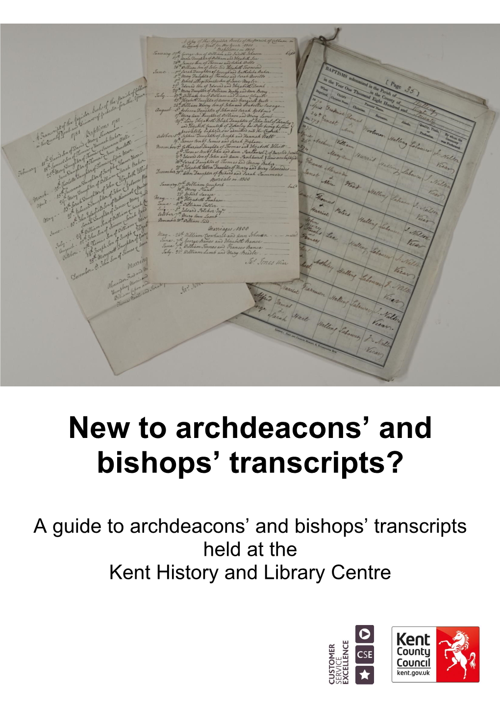 Guide to Archdeacons and Bishops Transcripts