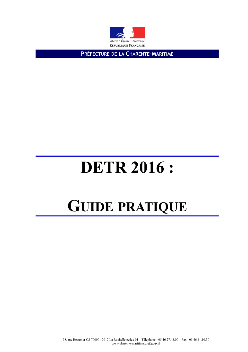 Guide Pratique DETR 2016