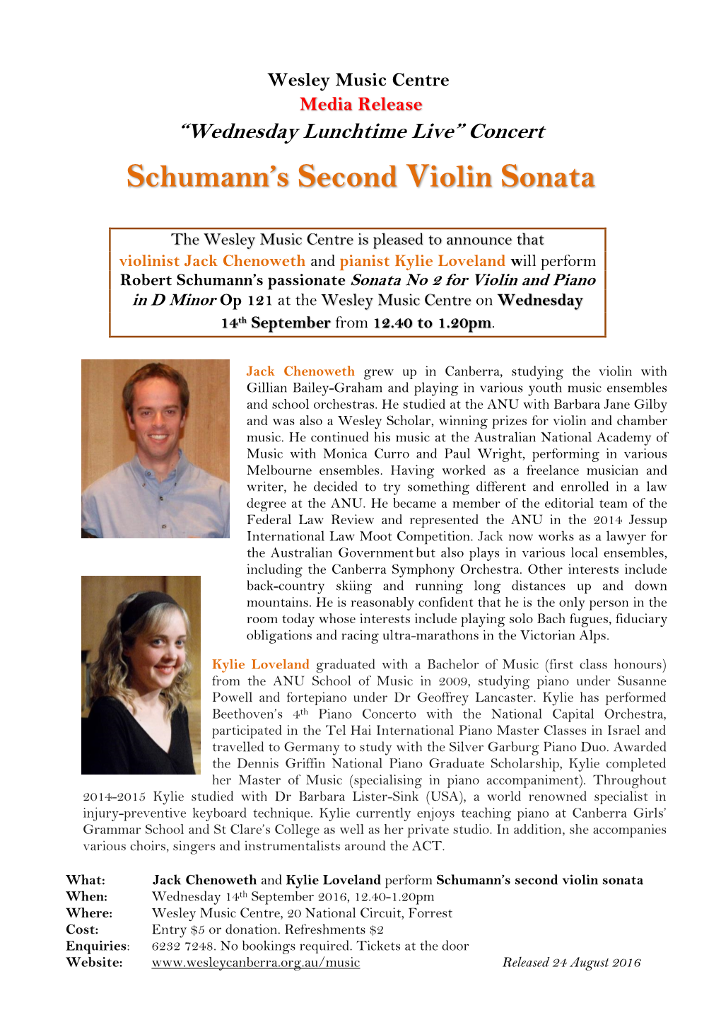 Schumann's Second Violin Sonata