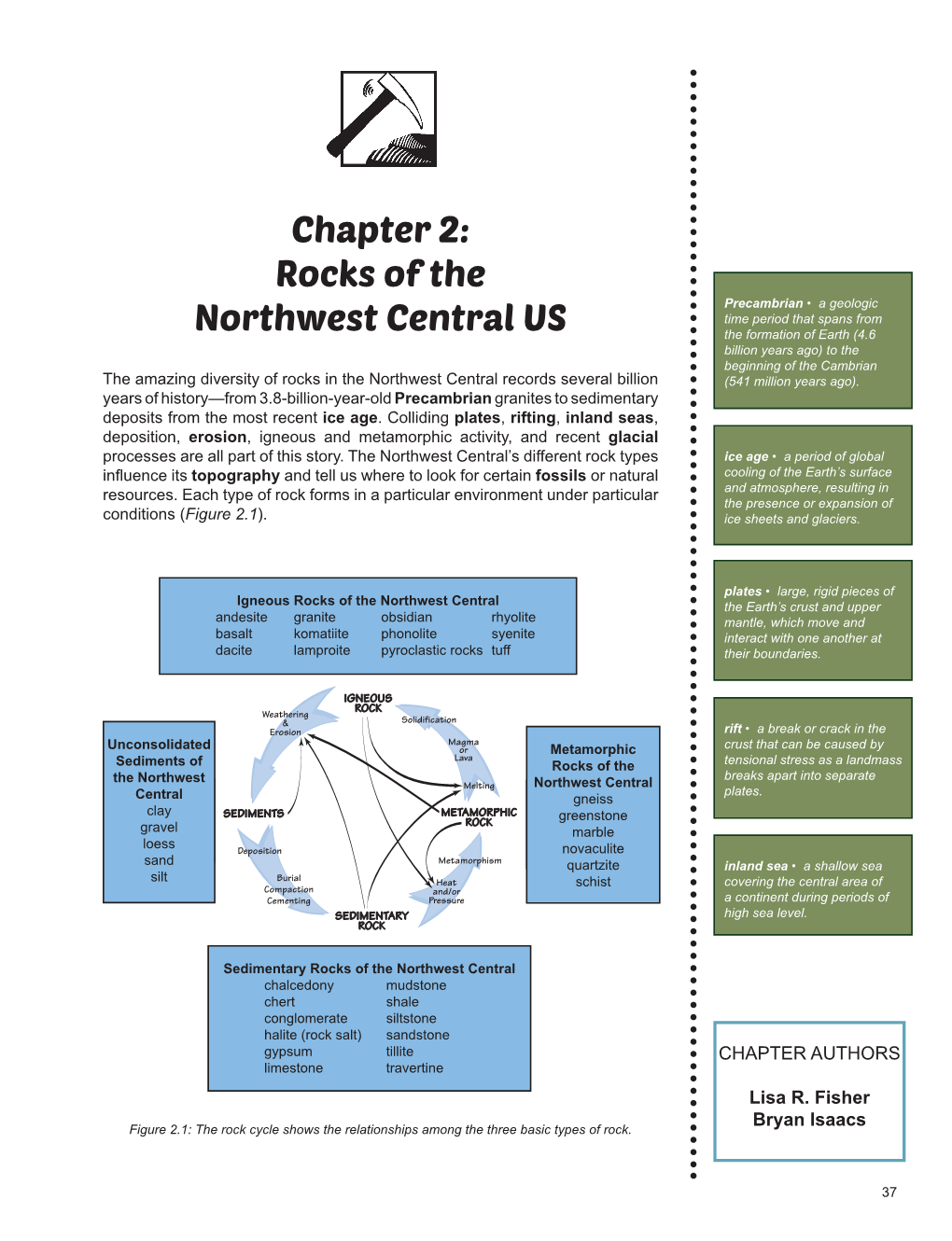 Chapter 2: Rocks of the Northwest Central US