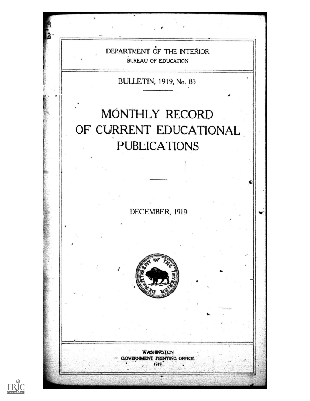 Monthly Record of Current Educational Publications