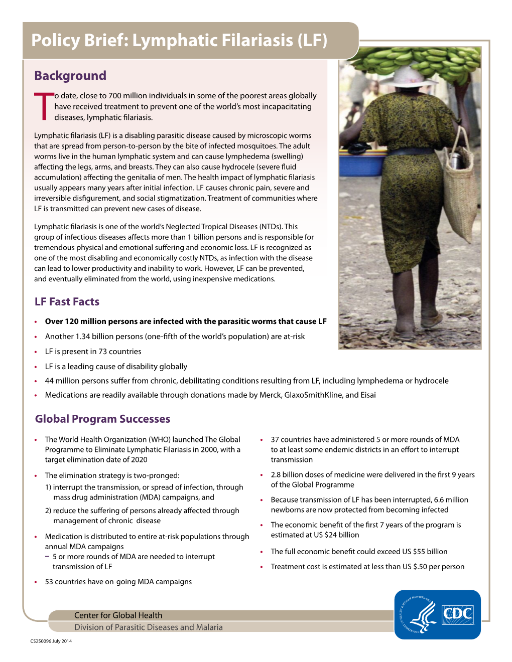 Policy Brief: Lymphatic Filariasis (LF)