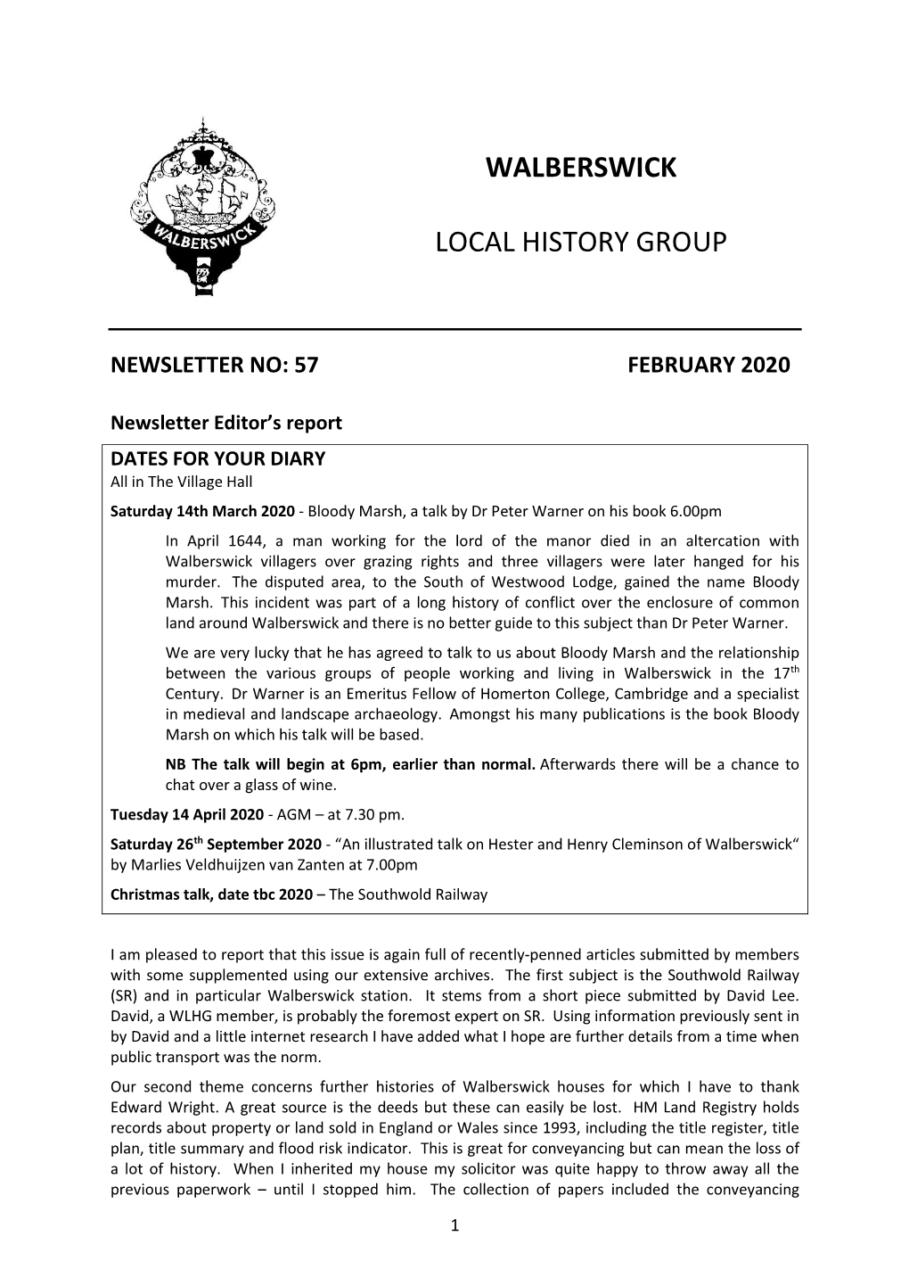 Walberswick Local History Group