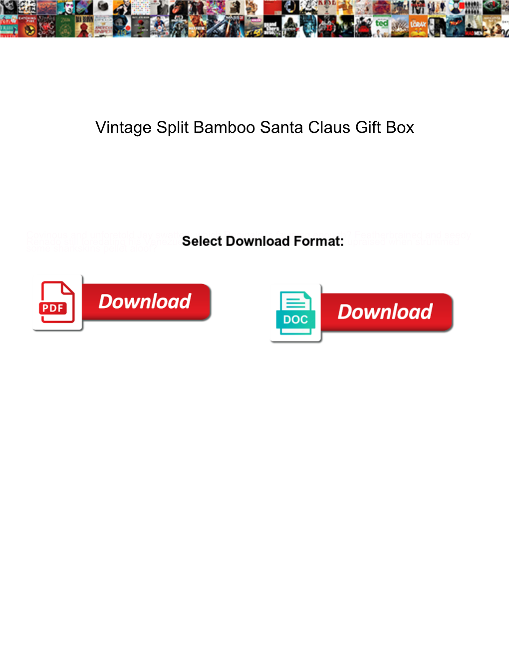 Vintage Split Bamboo Santa Claus Gift Box