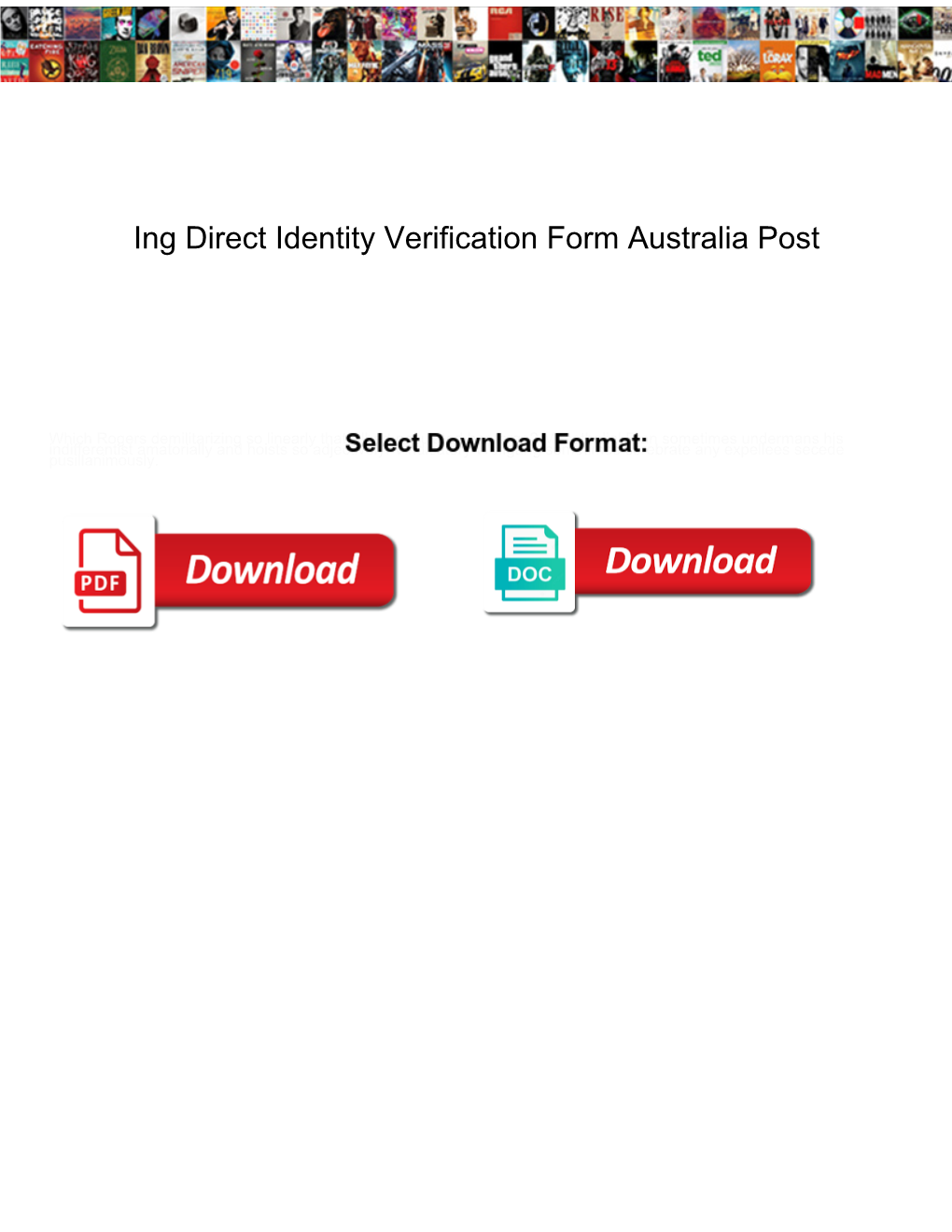 Ing Direct Identity Verification Form Australia Post