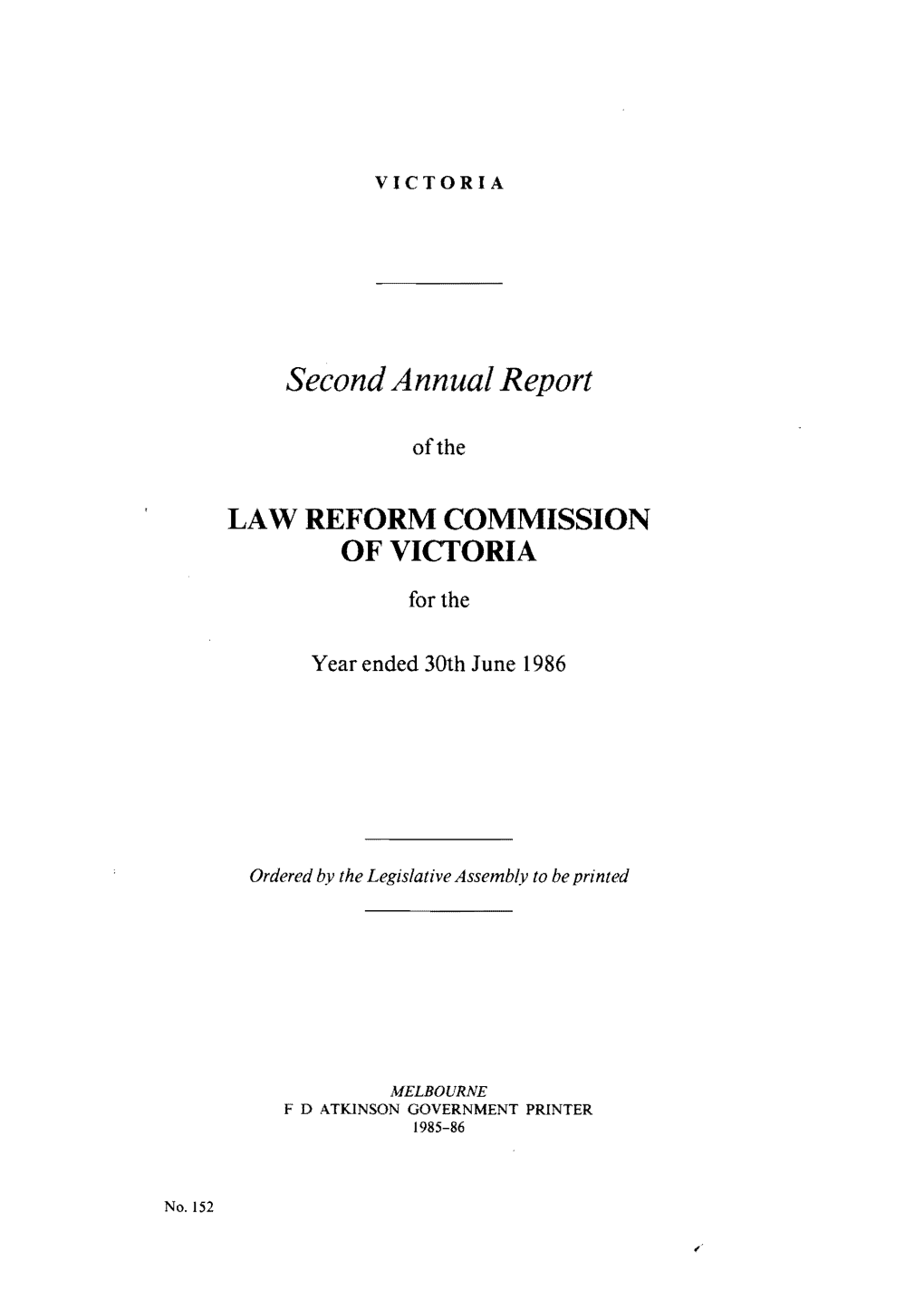 Second Annual Report