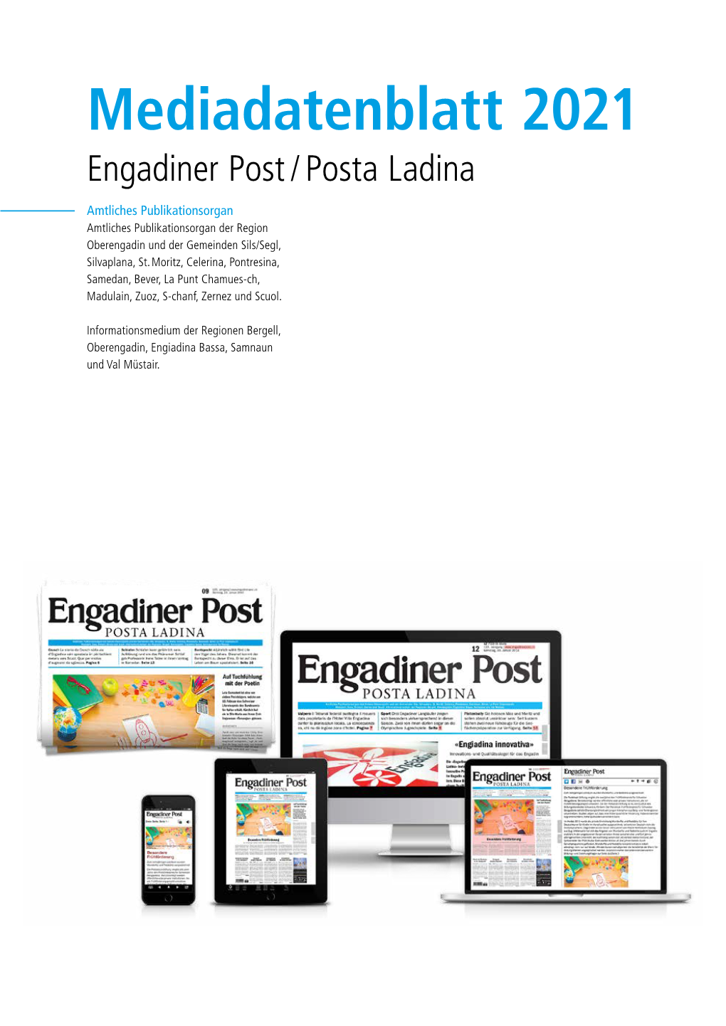 Mediadatenblatt 2021 Engadiner Post / Posta Ladina
