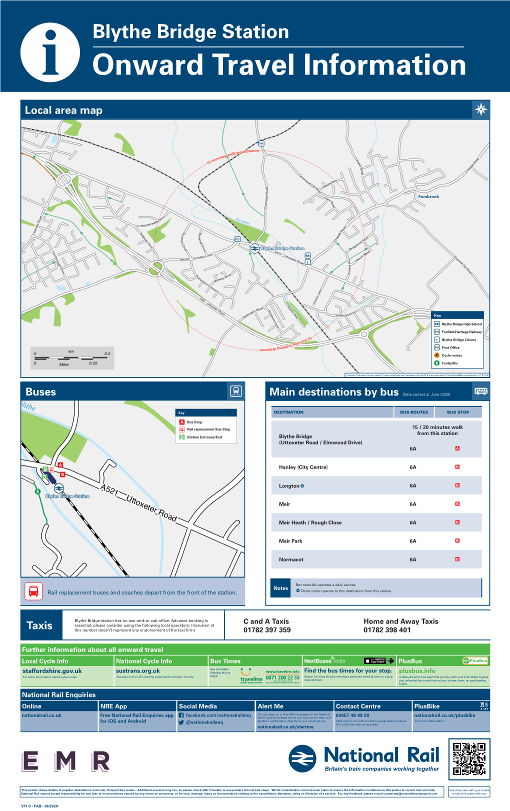 Blythe Bridge Station I Onward Travel Information Local Area Map
