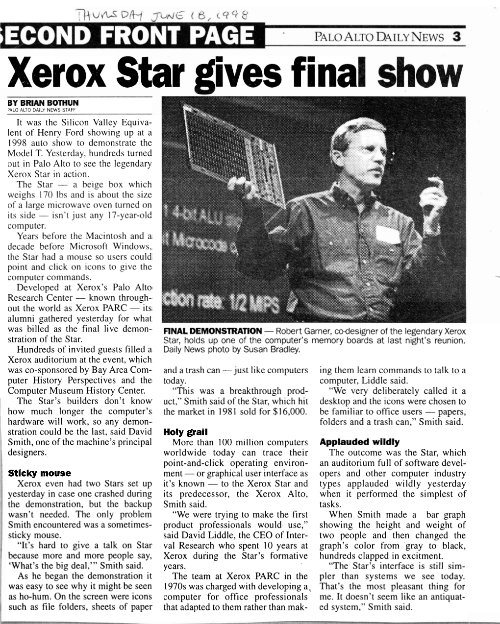 Robert Garner and Xerox Star