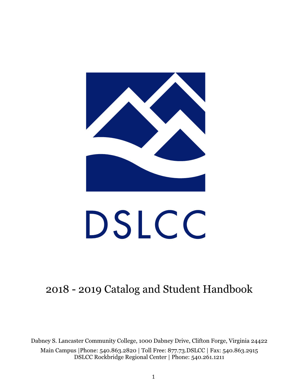 2018 - 2019 Catalog and Student Handbook