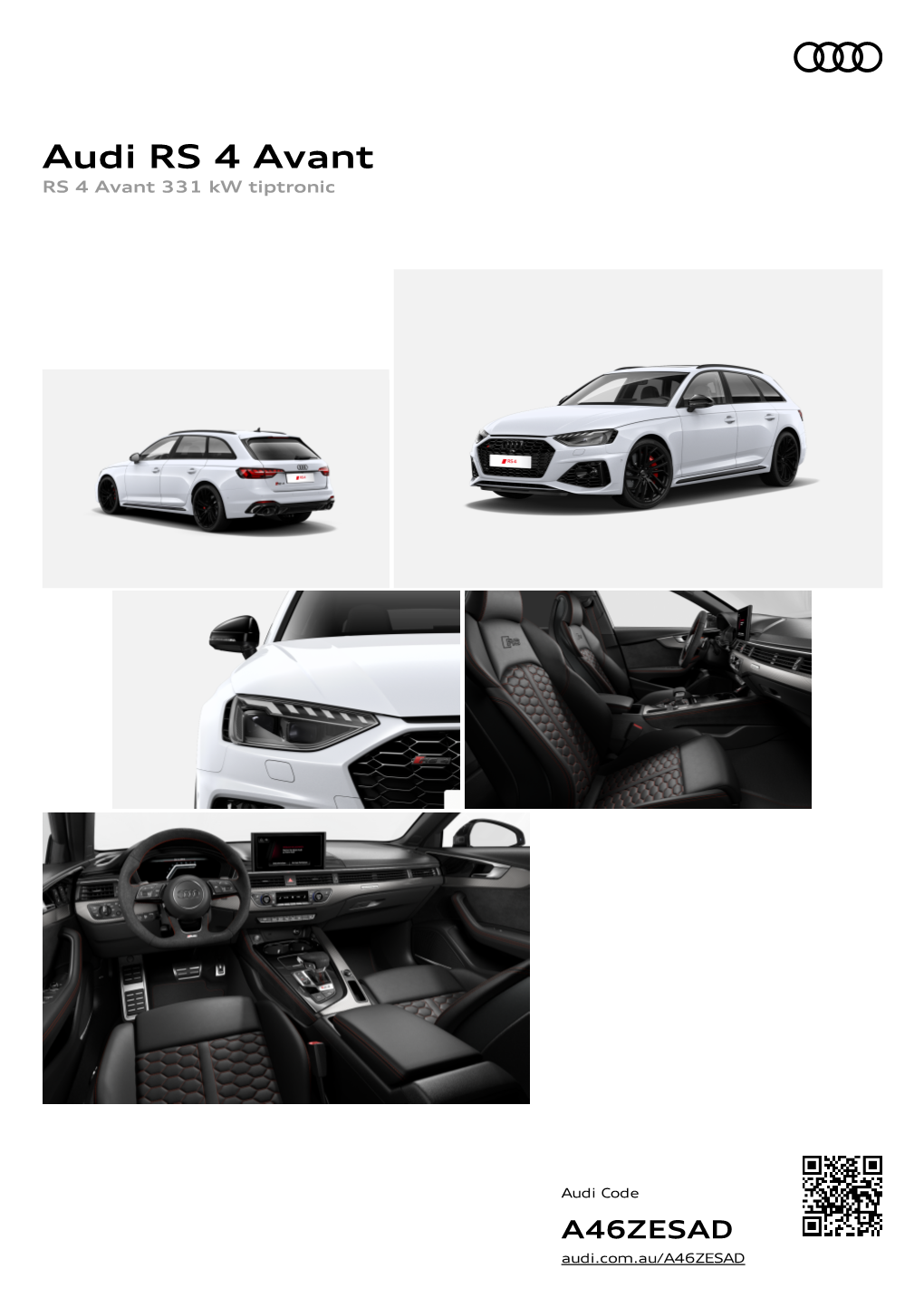 Audi RS 4 Avant RS 4 Avant 331 Kw Tiptronic