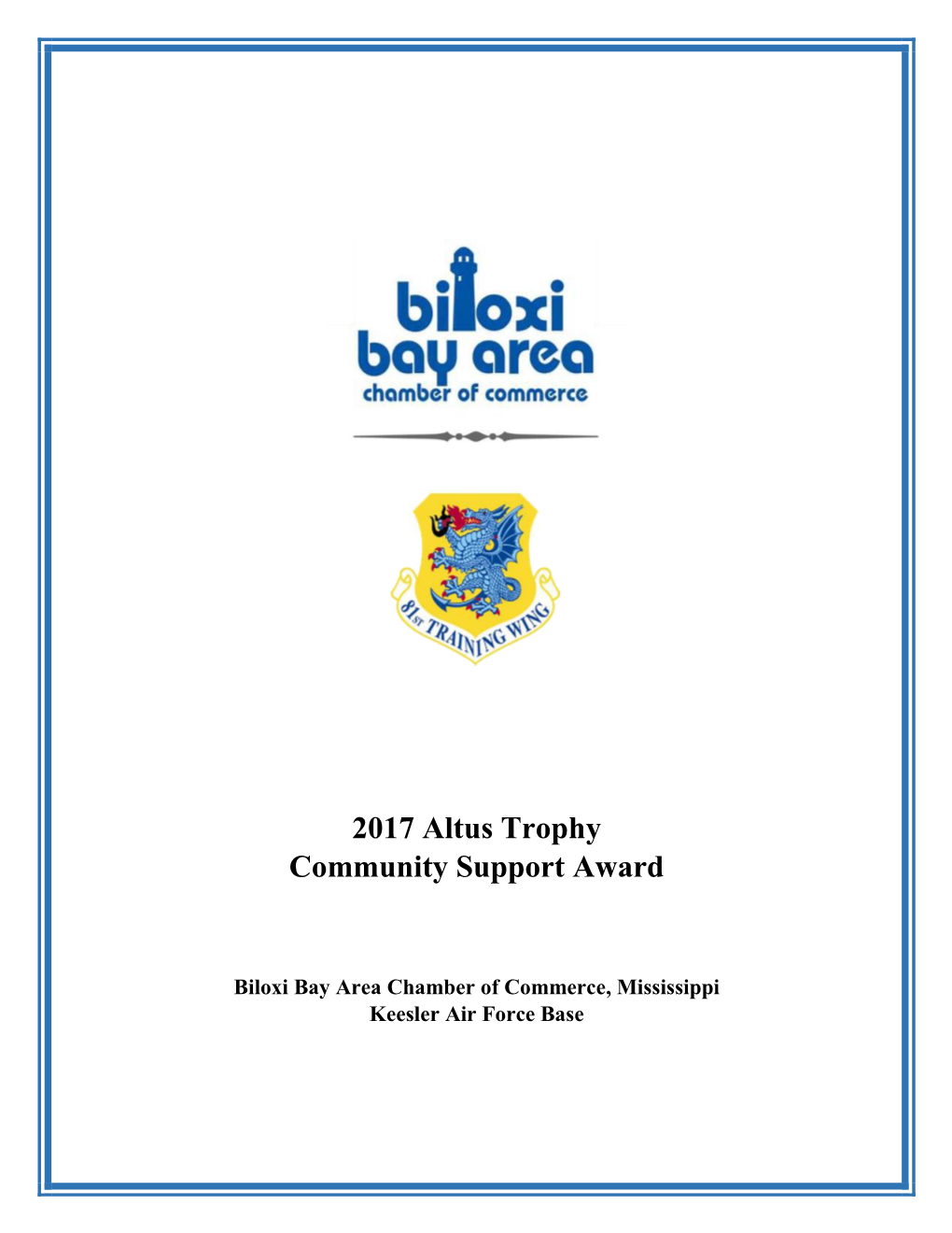 2017 Altus Trophy Community Support Award