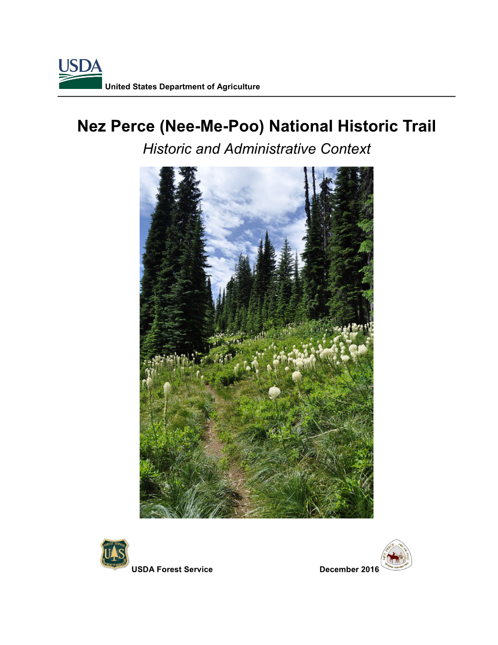 Nez Perce (Nee-Me-Poo) National Historic Trail Historic and Administrative Context