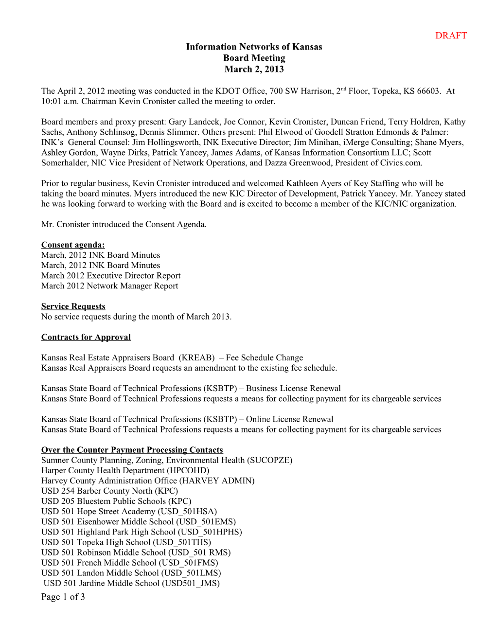 Information Networks of Kansas