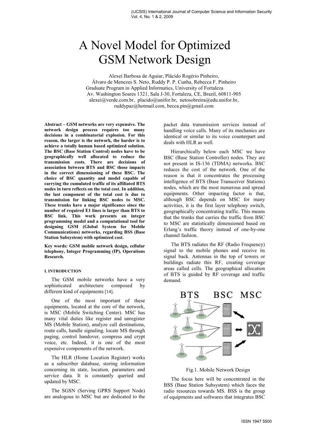 A Model for GSM Mobile Network Design