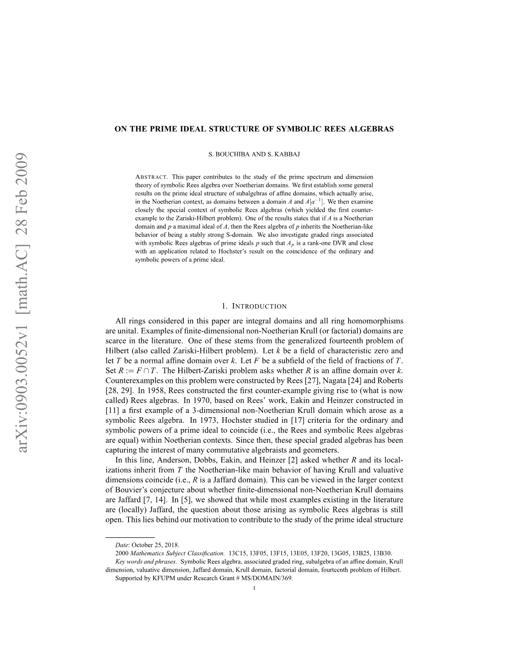 On the Prime Ideal Structure of Symbolic Rees Algebras