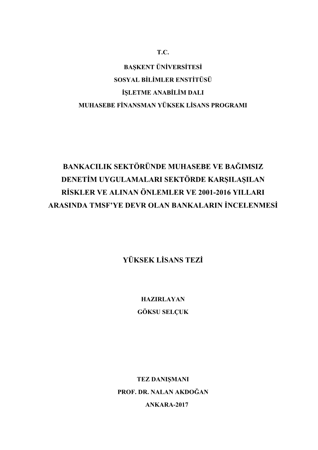 Bankacılık Sektöründe Muhasebe Ve Bağımsız