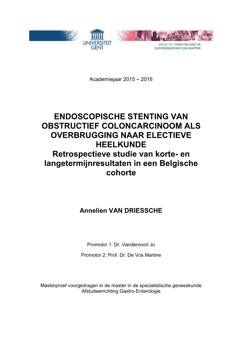 Endoscopische Stenting Van Obstructief