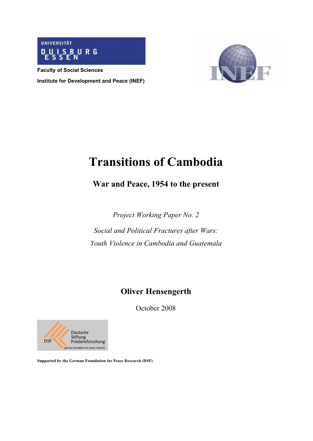 Transitions of Cambodia