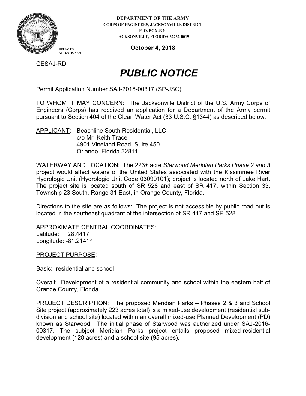 Public Notice with Attachments