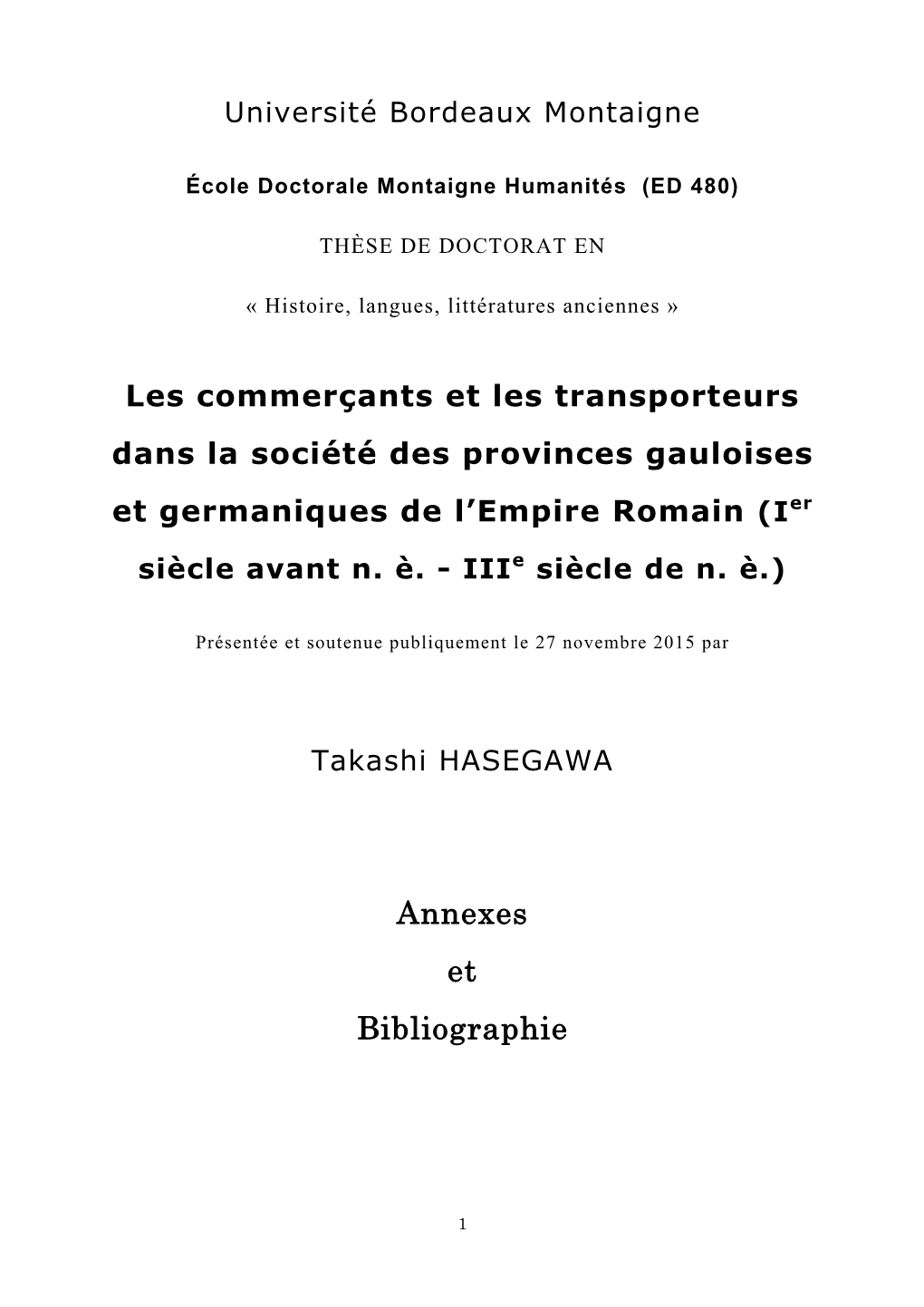 Annexes Et Bibliographie