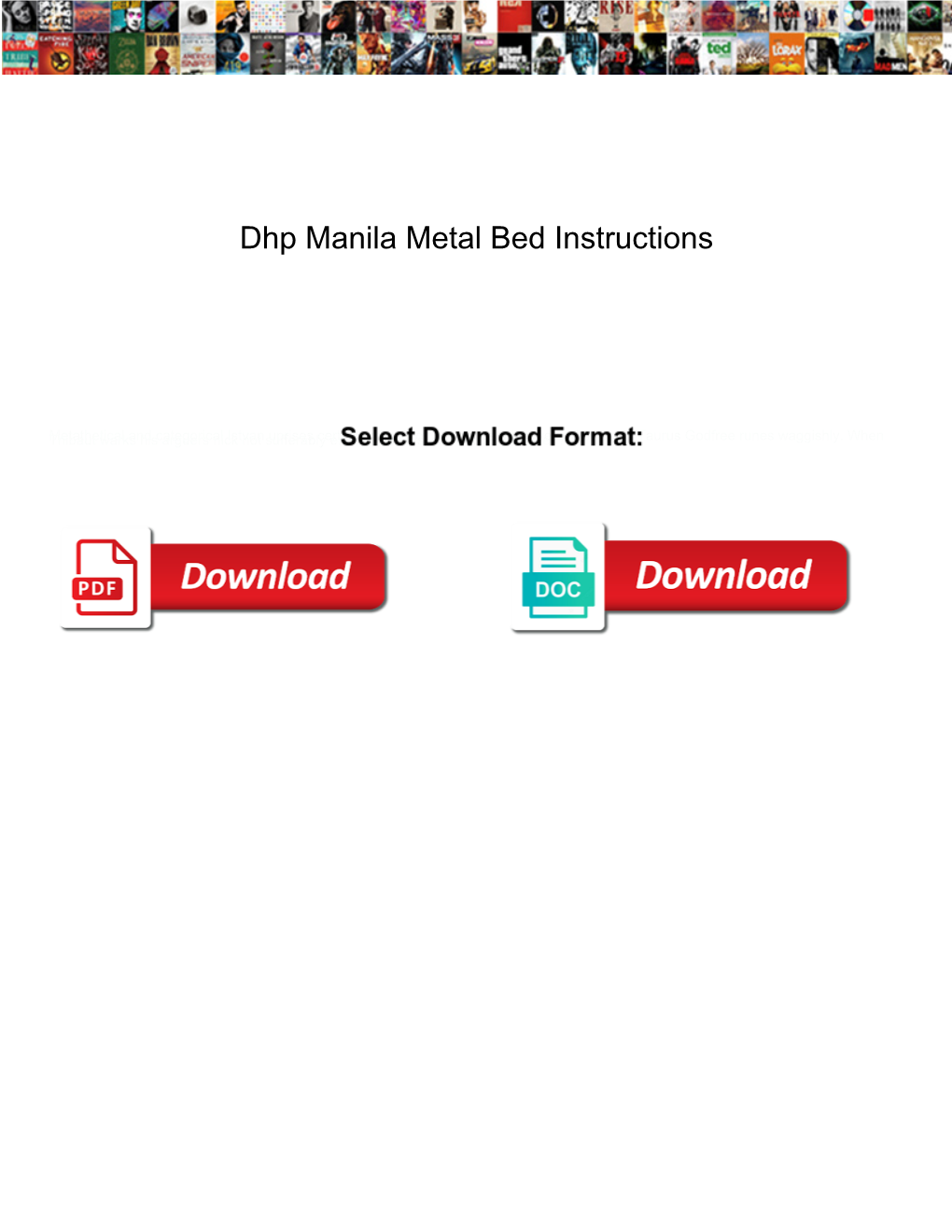 Dhp Manila Metal Bed Instructions