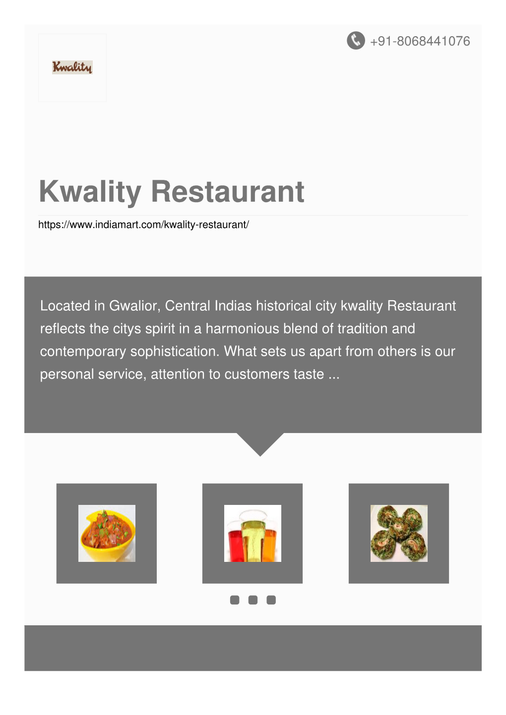 Kwality Restaurant