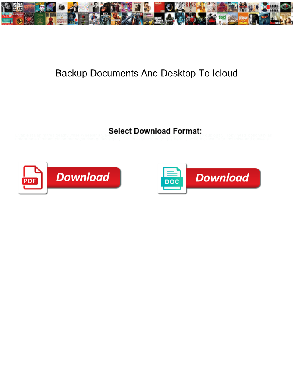 Backup Documents and Desktop to Icloud