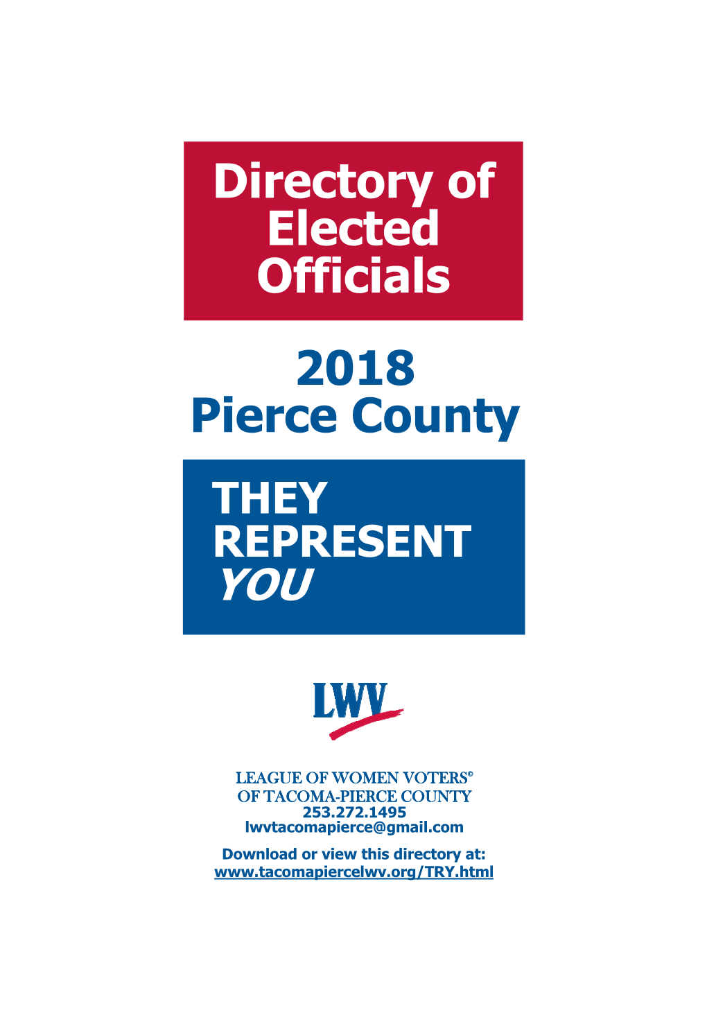 2018 Pierce County Directory of Elected Officials