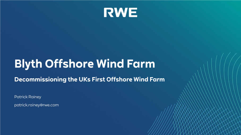 Blyth Offshore Wind Farm