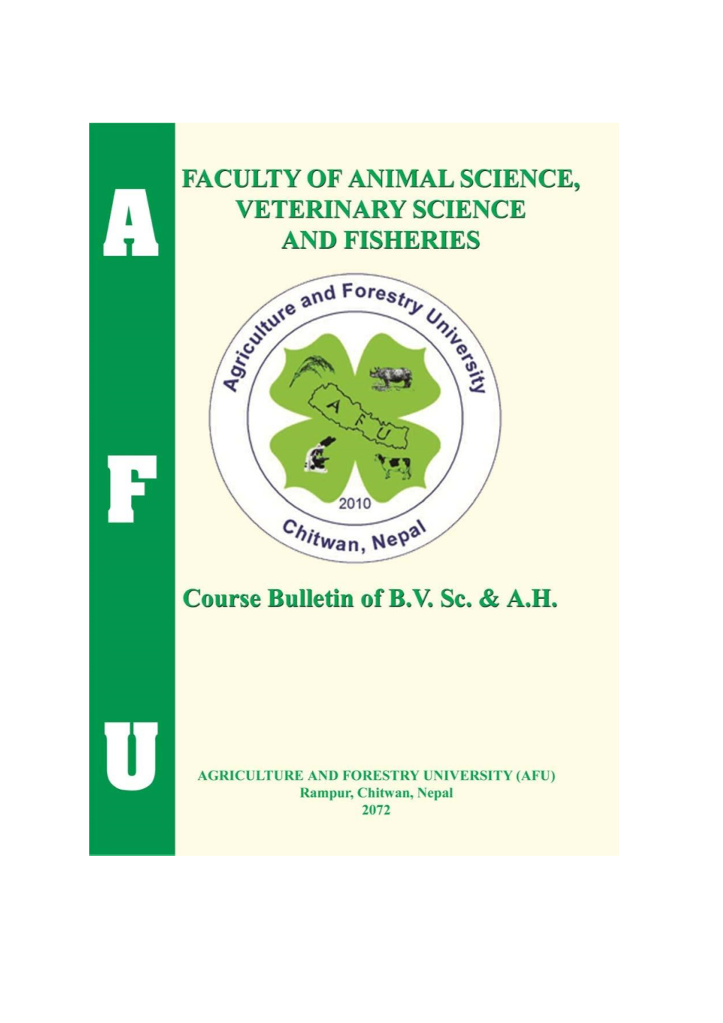 AFU B.V.Sc & A.H Course Details