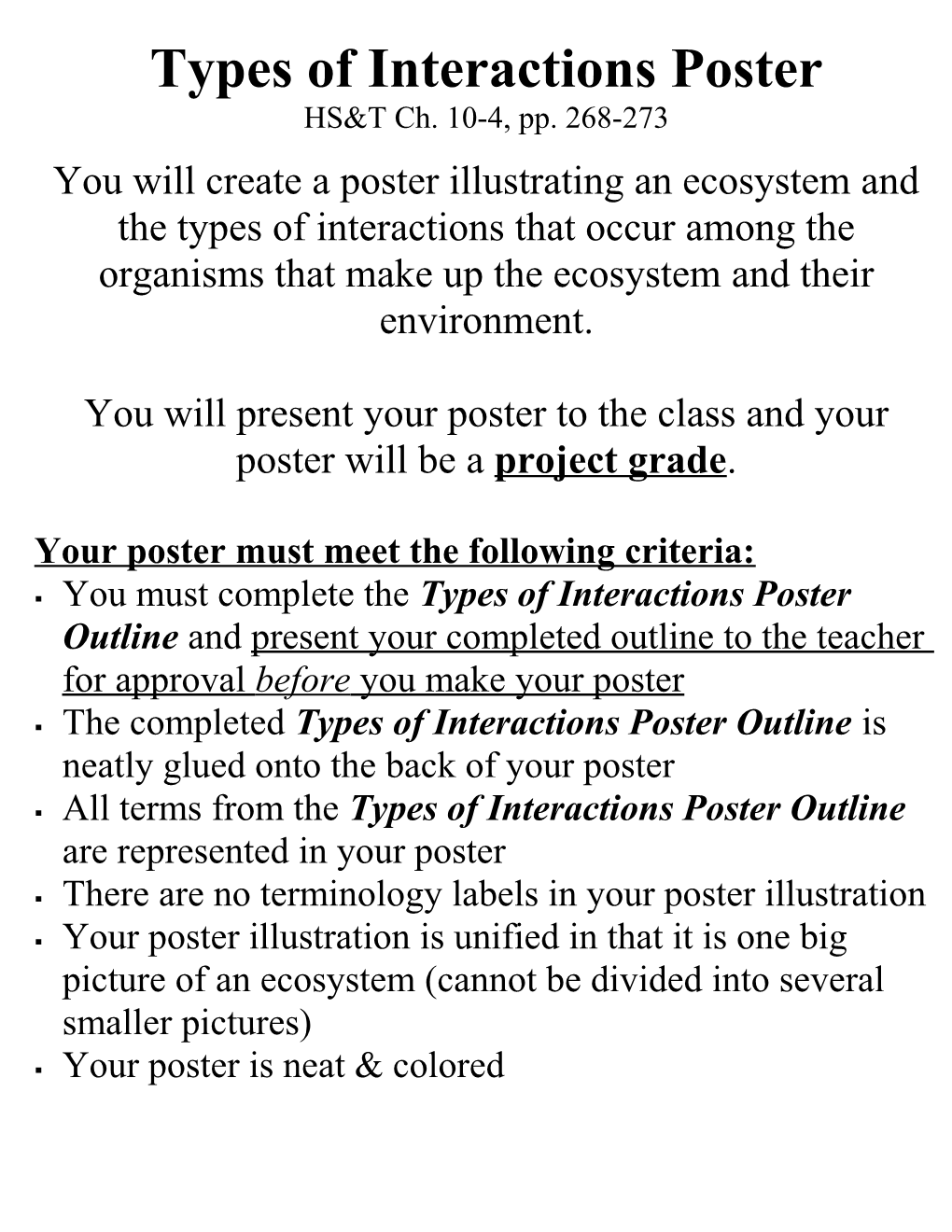 Types of Interactions Poster