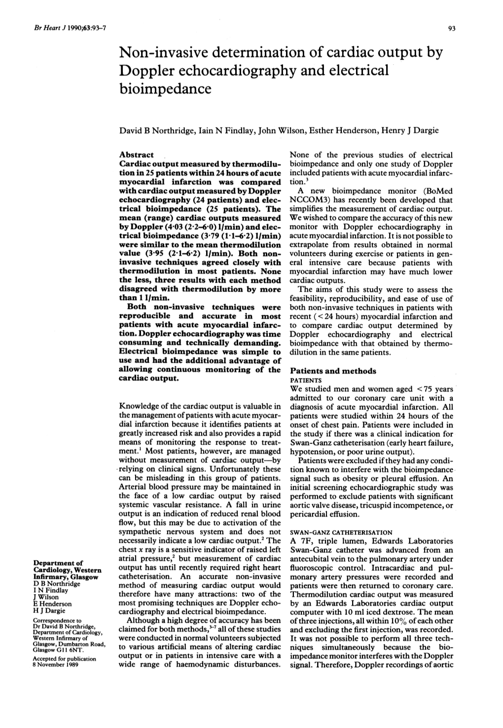 Doppler Echocardiography and Electrical Bioimpedance