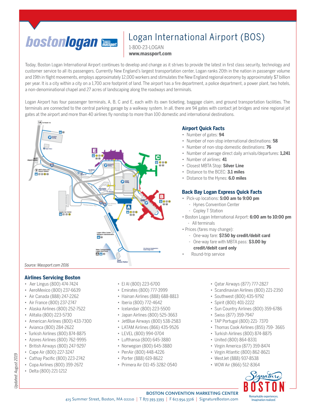 Logan International Airport (BOS) 1-800-23-LOGAN