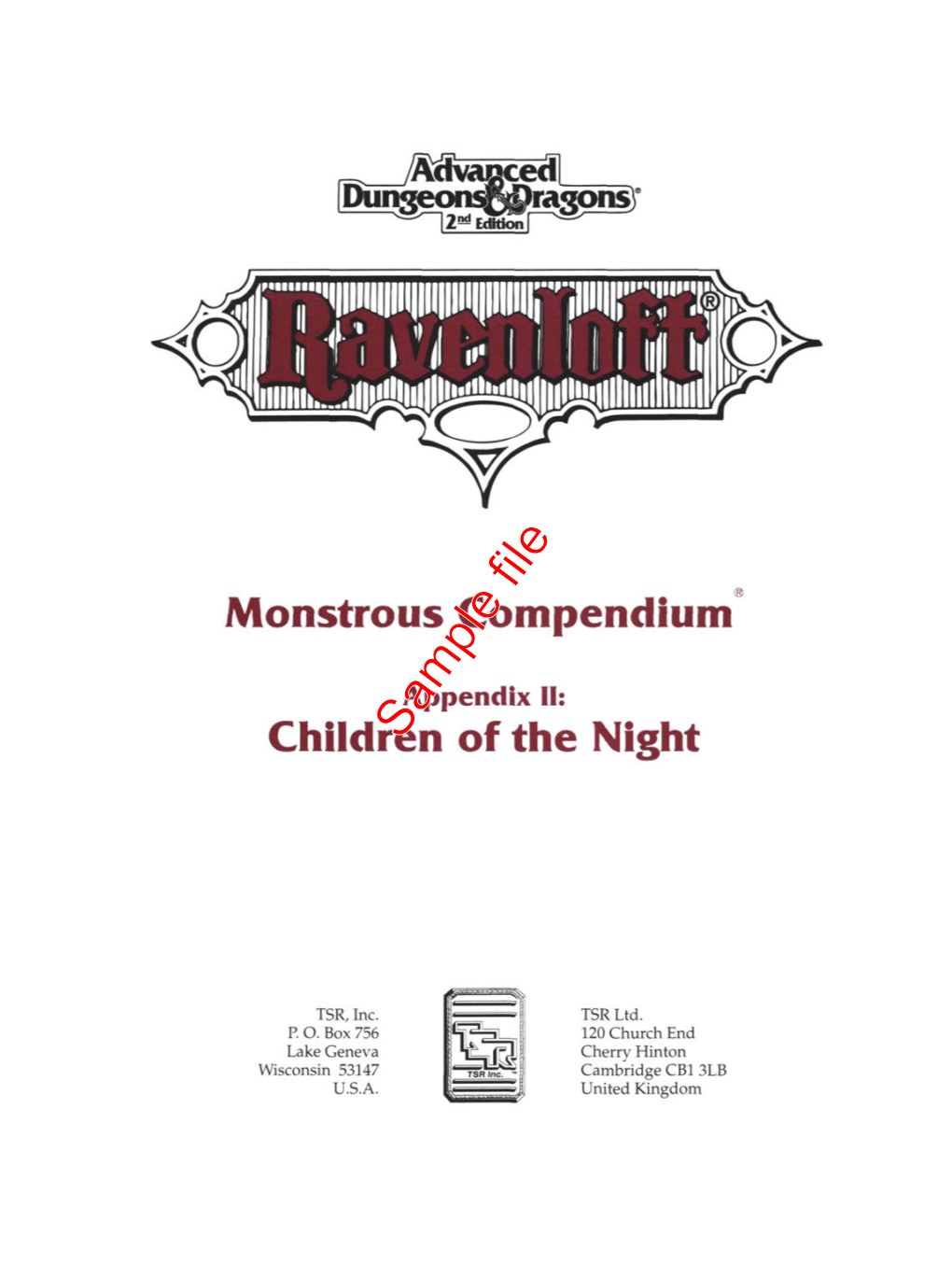 Ravenloft Appendix II